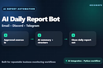 build an ai daily report bot for email discord or telegram