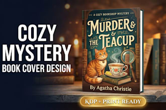 design a cozy mystery kindle and print book cover for amazon KDP