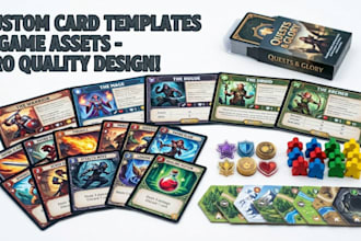 design professional board game assets and print ready