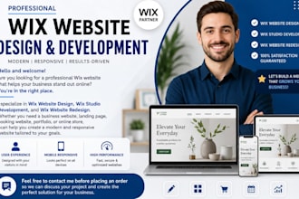 build wix website design, wix website redesign and wix