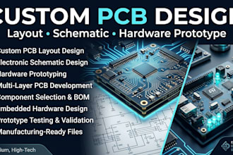 create custom pcb layout, schematic and hardware prototype