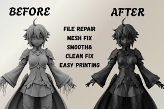 do file modification, stl file repair, file fix, custom file repair for printing