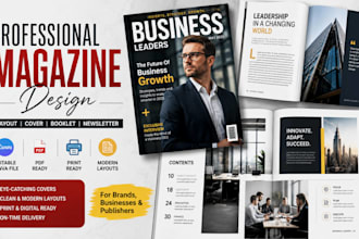 design magazine layout, magazine cover, booklet and newsletter in canva