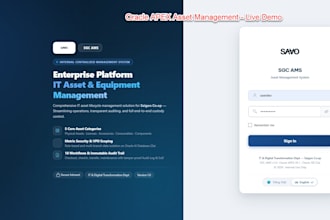 build a custom oracle apex asset management and inventory app