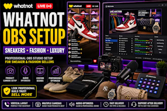 set up whatnot obs for sneaker and fashion sellers