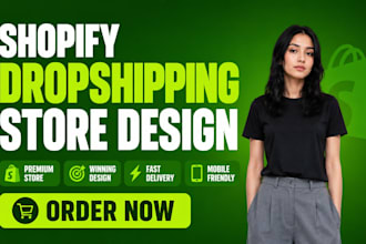 setup shopify dropshipping store, dropshipping website design, shopify website