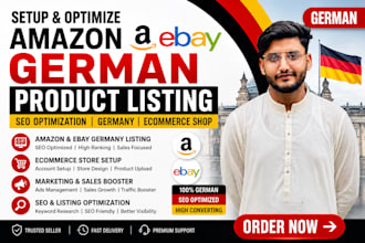 setup amazon ebay german product listing SEO optimization germany ecommerce shop