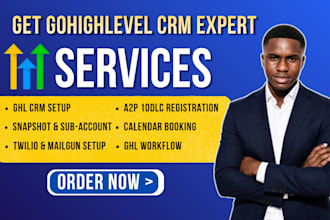 setup gohighlevel CRM, ghl automation, ghl workflow and ghl expert
