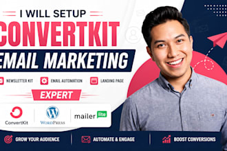 convertkit email marketing, france newsletter kit email automation, landing page