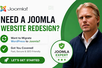 joomla website redesign, migrate wordpress,homey yootheme pro joomla template