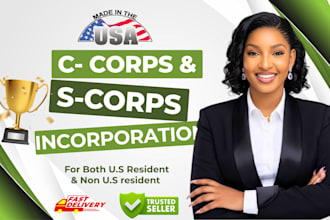 incorporate and convert llc to US c corps, s corps in delaware or wyoming, dba