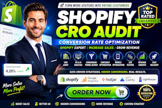 shopify cro audit, conversion rate optimization, shopifyf expert increase sales