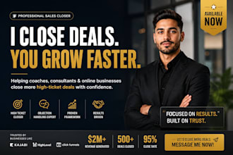 sales closer sales representative sales closer high ticket sales saas lead b2b