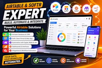 be airtable softr expert airtable database client portal, automation integration