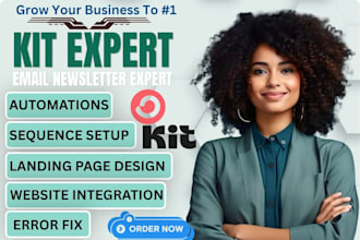 set up your kit newsletter convertkit email marketing automation landing page