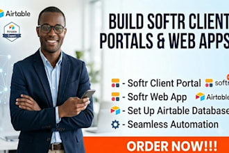 build softr client portal, softr web app set up airtable database and automation