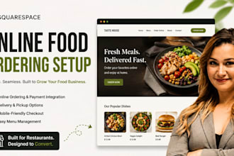 square online menu setup squarespace food business website square online store