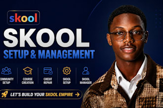 skool community setup skool course creation skool credit repair skool setup