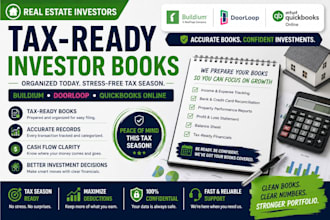 prepare tax ready books for real estate investors bookkeeping using quickbooks