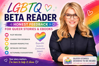beta read your lgbtq story or queer ebook