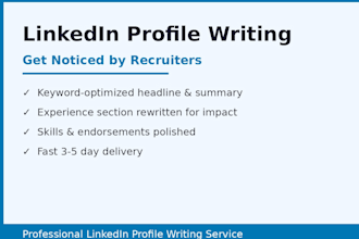 write a professional linkedin profile that gets you noticed