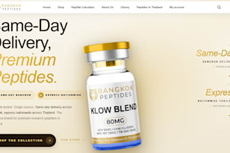 build private label peptide website, research peptide website with SEO