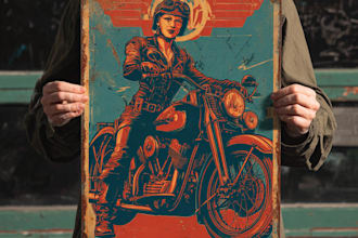 do custom retro vintage metal sign posters and flyers