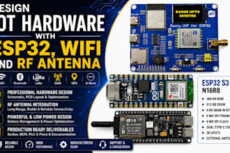 design iot hardware with esp32, wifi and rf antenna