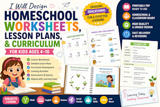 design home school worksheets, lesson plans, and curriculum for kids