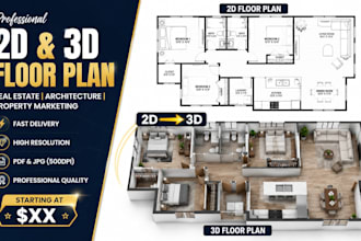 redraw floor plan for real estate agent