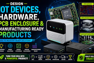 design iot devices, ai hardware, pcb enclosure and manufacturing ready products
