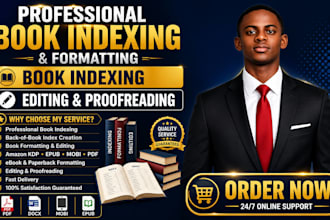 do back of book index creation, book indexing formatting for a polished finish