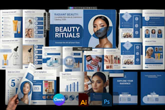 design cosmetics beauty treatment menu guide brochure lookbook magazine layout