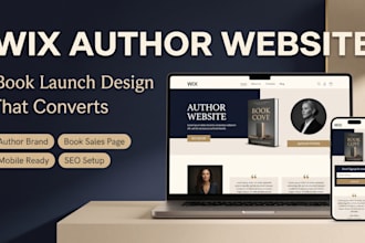 design wix author website for wix book launch and wix writer website wix website