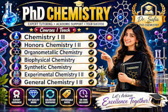 honors organometallic biophysical synthetic experimental general chemistry i ii