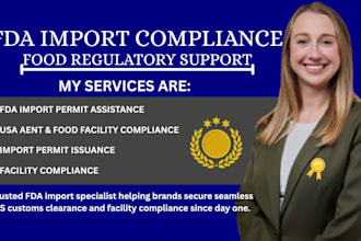 fda registration import permit issuance for food product and facility compliance