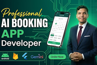 build ai mobile app android booking app developer firebase flutter ai app