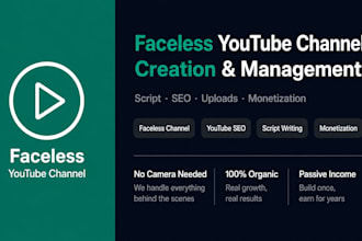 faceless youtube channel creation and  management script SEO video upload