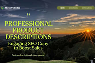write professional product descriptions