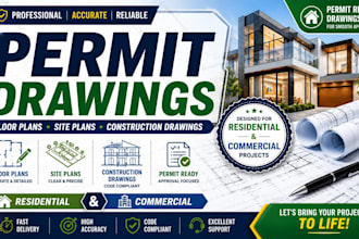 create permit drawings floor plans and site plans for permits