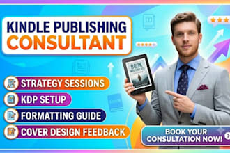offer consultation, mentorship, on book publishing, book marketing, amazon kdp