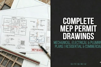residential and commercial mep drawings for building permits