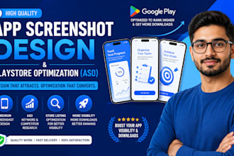 design quality app screenshot aso playstore optimization