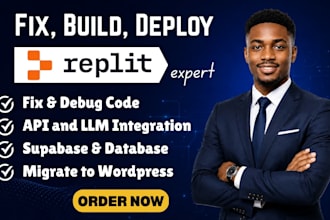 fix replit ai app debug replit code replit api integration deploy replit website