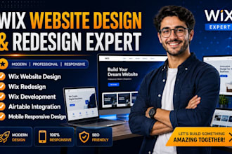 design, redesign, develop wix website and airtable integration