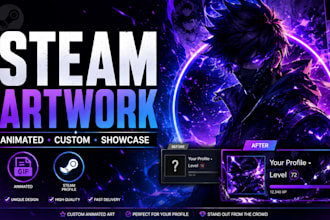 design steam artwork, steam capsule art and steam artwork banner