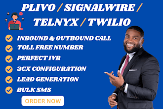 setup signalwire telnyx twilio 3cx vcdial IVR p1 bot and call center solutions