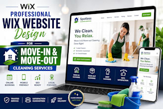 create wix website for move in and move out cleaning services