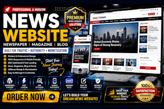 build news website, newspaper, magazine or blog wordpress website