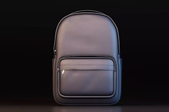create 3d bag modeling, backpack design and handbag rendering